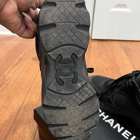 Chanel all-black sneakers are classic, chic, and never out of style. - Picture 4 of 4